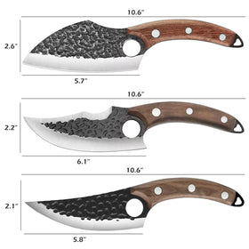 KNIFAST 6pc knife collection laid out for easy kitchen prep and organization