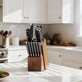 KnifeSaga blades with a 10 degree edge deliver clean, precise slicing