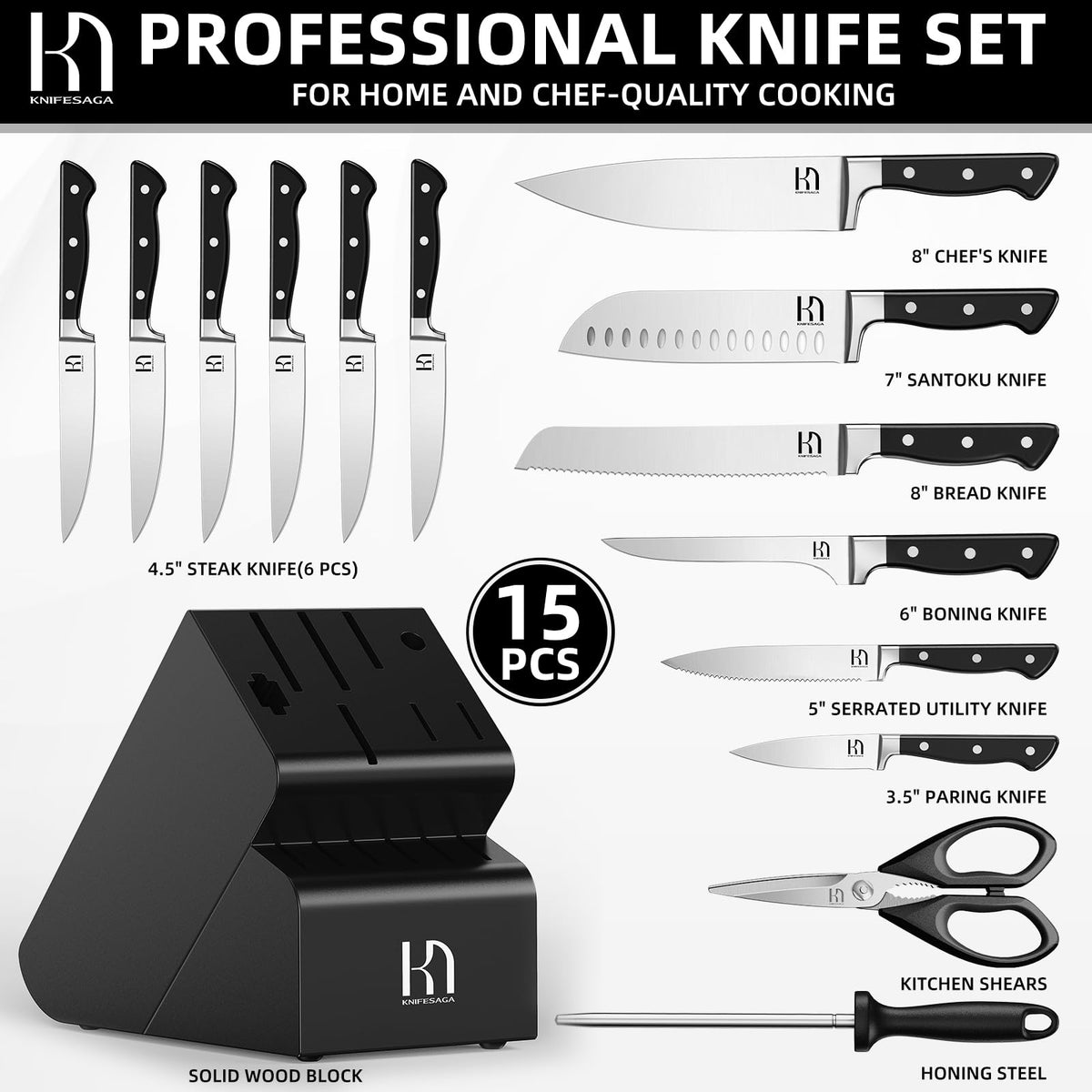 KnifeSaga 5-inch utility knife ideal for everyday tasks