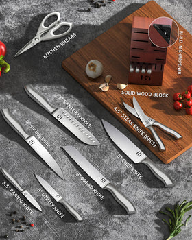 KnifeSaga 7 inch santoku knife for precise mincing