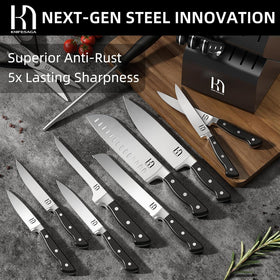 KnifeSaga 7-inch santoku knife versatile for chopping and mincing