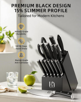 KnifeSaga 8-inch chef knife with precision edge for accurate slicing