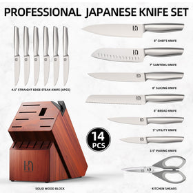 KnifeSaga 8-inch chef knife in action for versatile daily cooking.