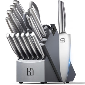 KnifeSaga 14-piece set with razor-edge blades for precise slicing