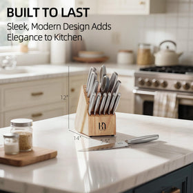 KnifeSaga 6-piece straight-edge steak knives for clean cuts.