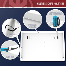 KNINE OUTDOORS knife slot keeps blades secure during cleaning