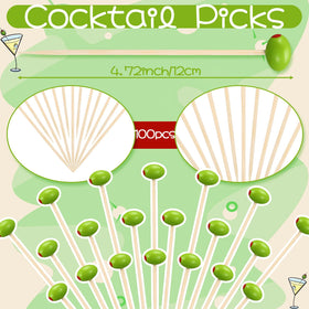 Knitgrip bamboo picks for drinks and bites at parties