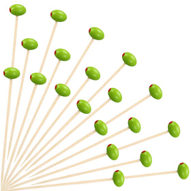Knitgrip martini olive pattern bamboo picks for elegant appetizers