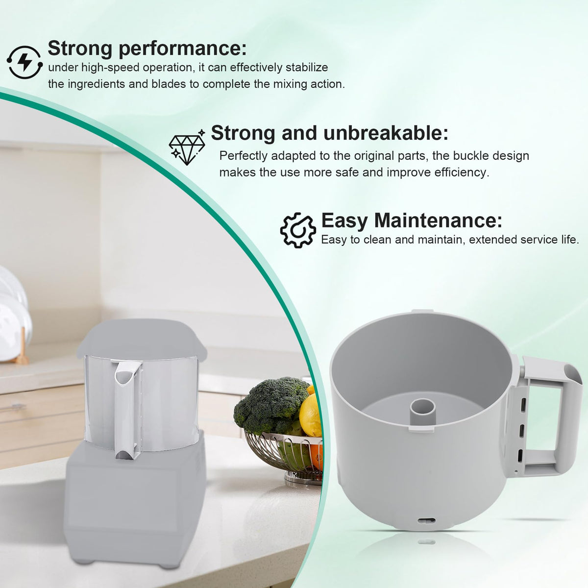 Food-grade, high-hardness plastic offers durable, hygienic daily use.