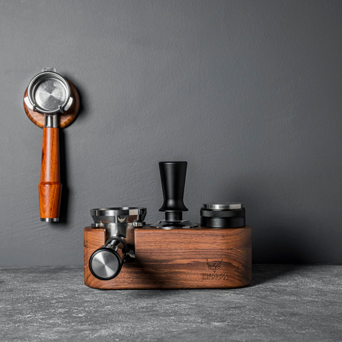 KNODOS espresso bar organizer for a tidy counter