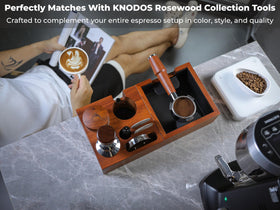 KNODOS portafilter holder keeps equipment accessible and secure