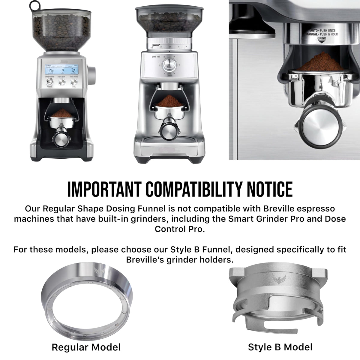 KNODOS stainless steel espresso accessories are durable and easy to clean.