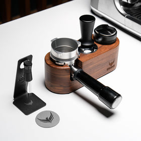 KNODOS stylish espresso accessories enhance counter aesthetics
