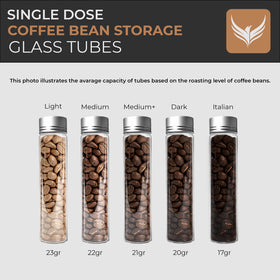 KNODOS ten-tube set with lids for pre-measured doses.