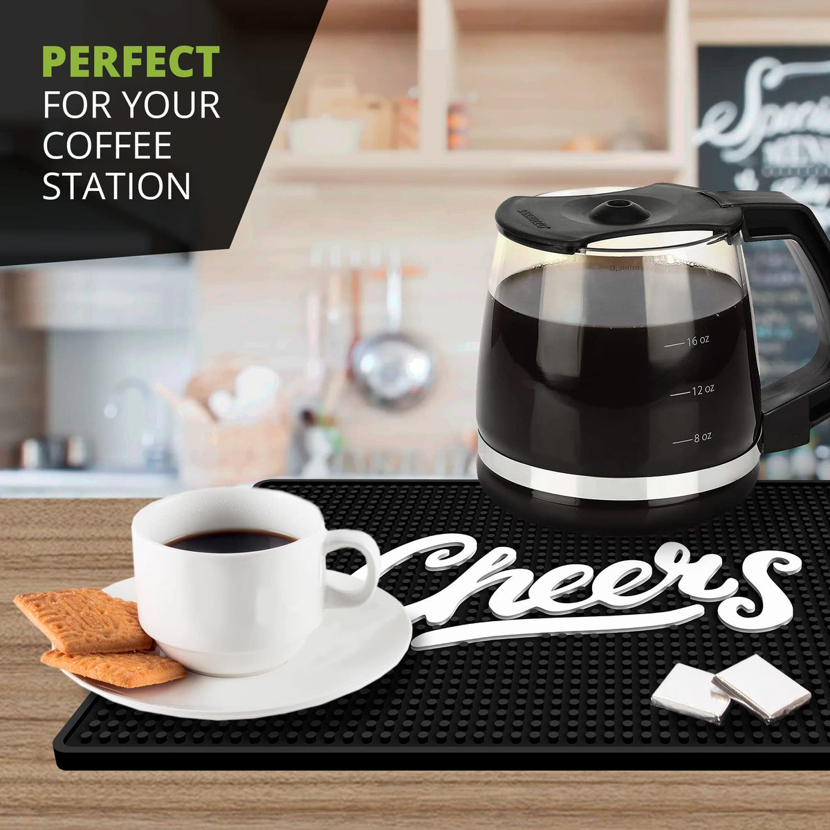 Knot and Style Cheers bar mat durable rubber for everyday use