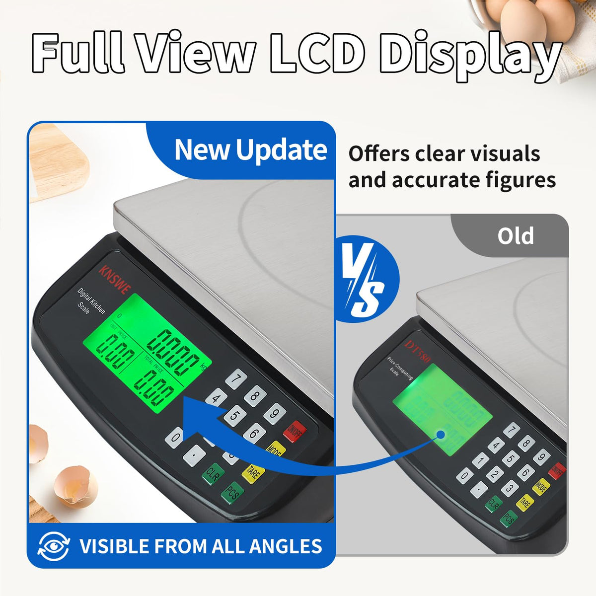 KNSWE scale powered by battery and USB options for flexible on-site use