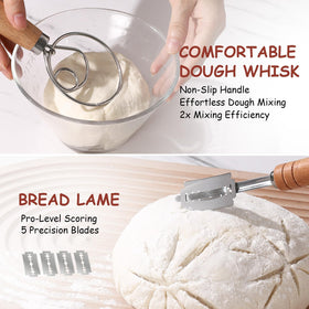 Koackl dough whisk blends ingredients smoothly for consistent dough