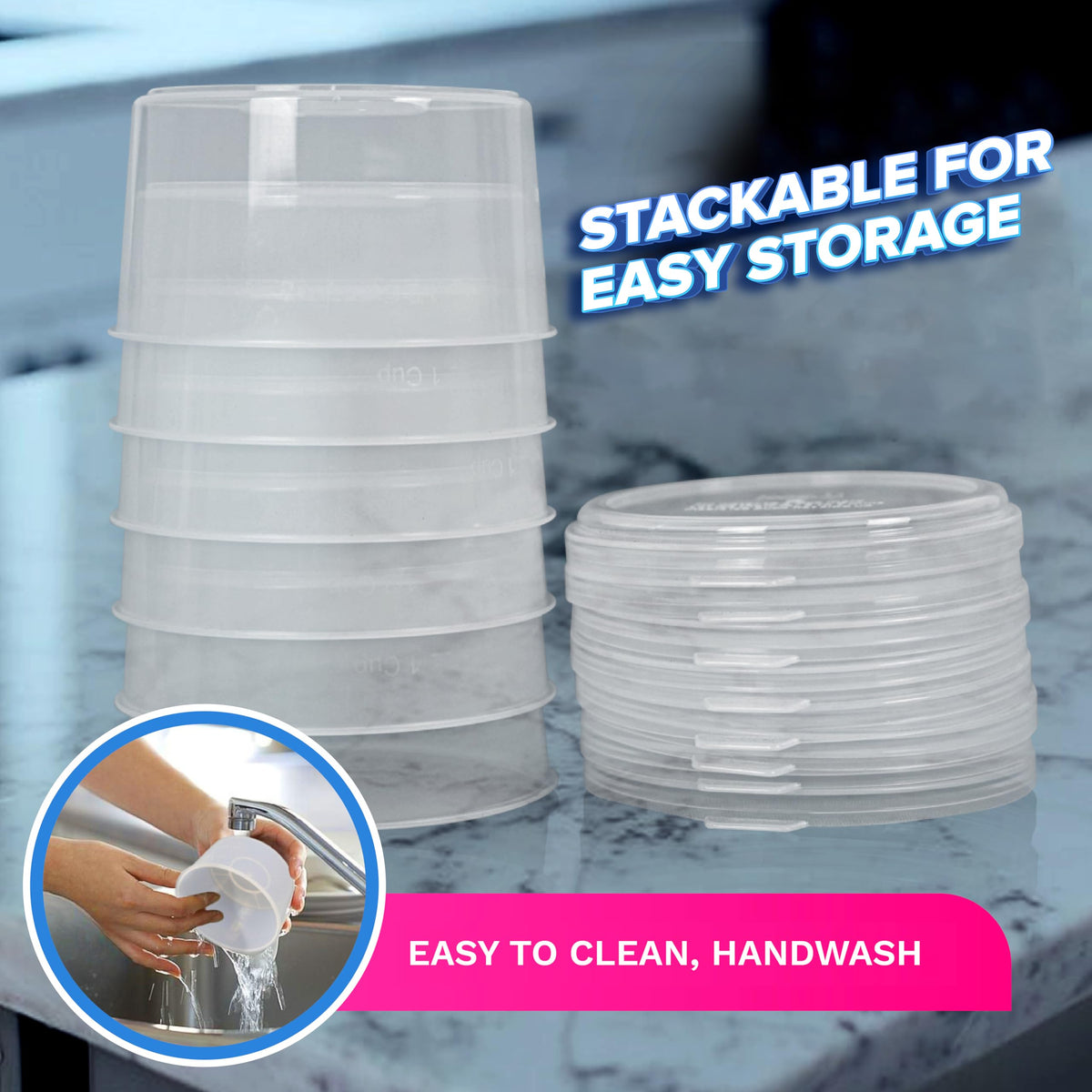 Koaii bonus lids for easy storage and quick party prep