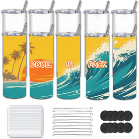 Kocdam 20oz sublimation tumbler with straight body for full-wrap designs