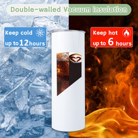 Kocdam 20oz sublimation tumbler double-wall insulation keeps drinks hot or cold