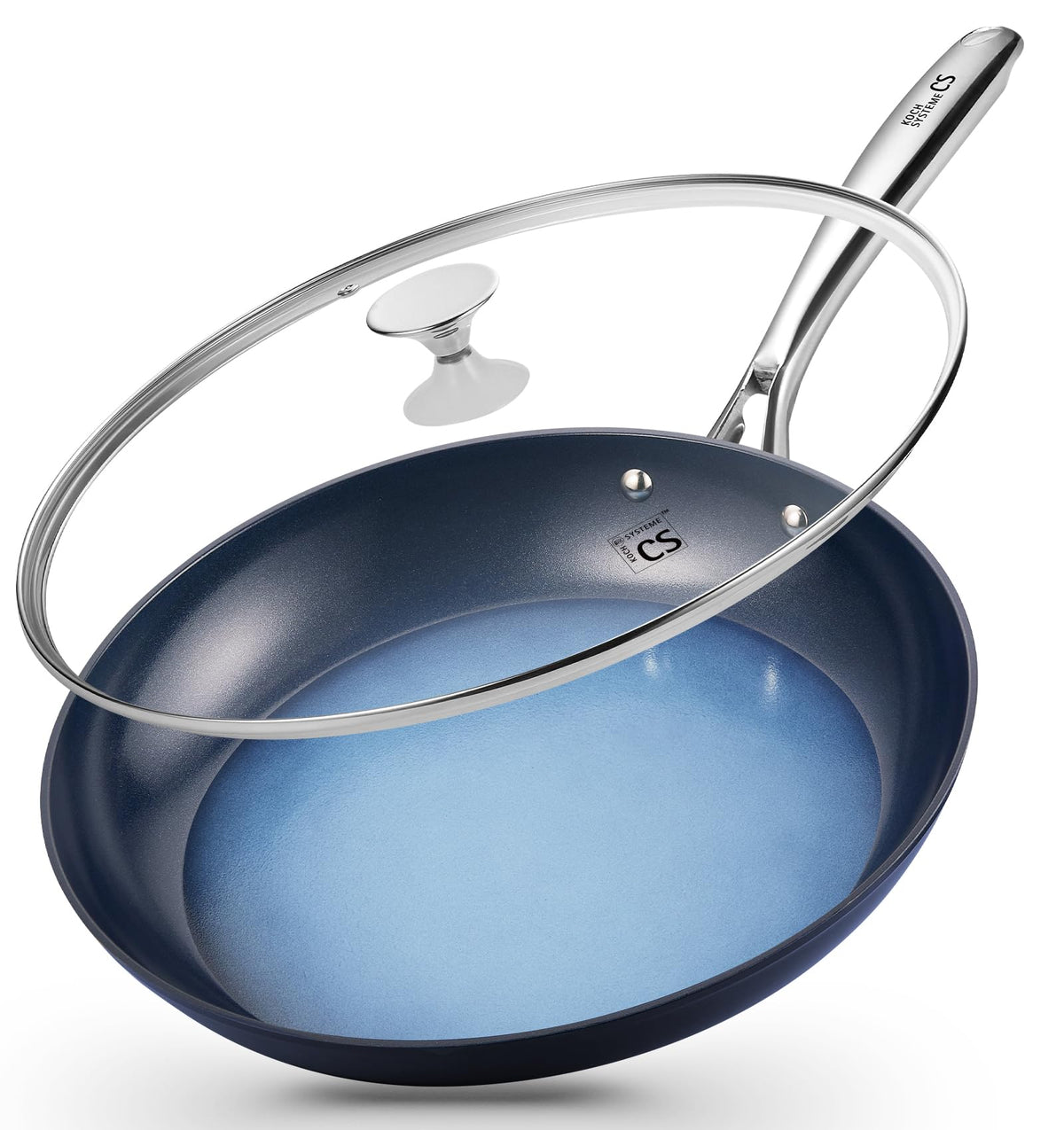 KOCH SYSTEME CS 14-inch pan with lid, large surface for batch cooking