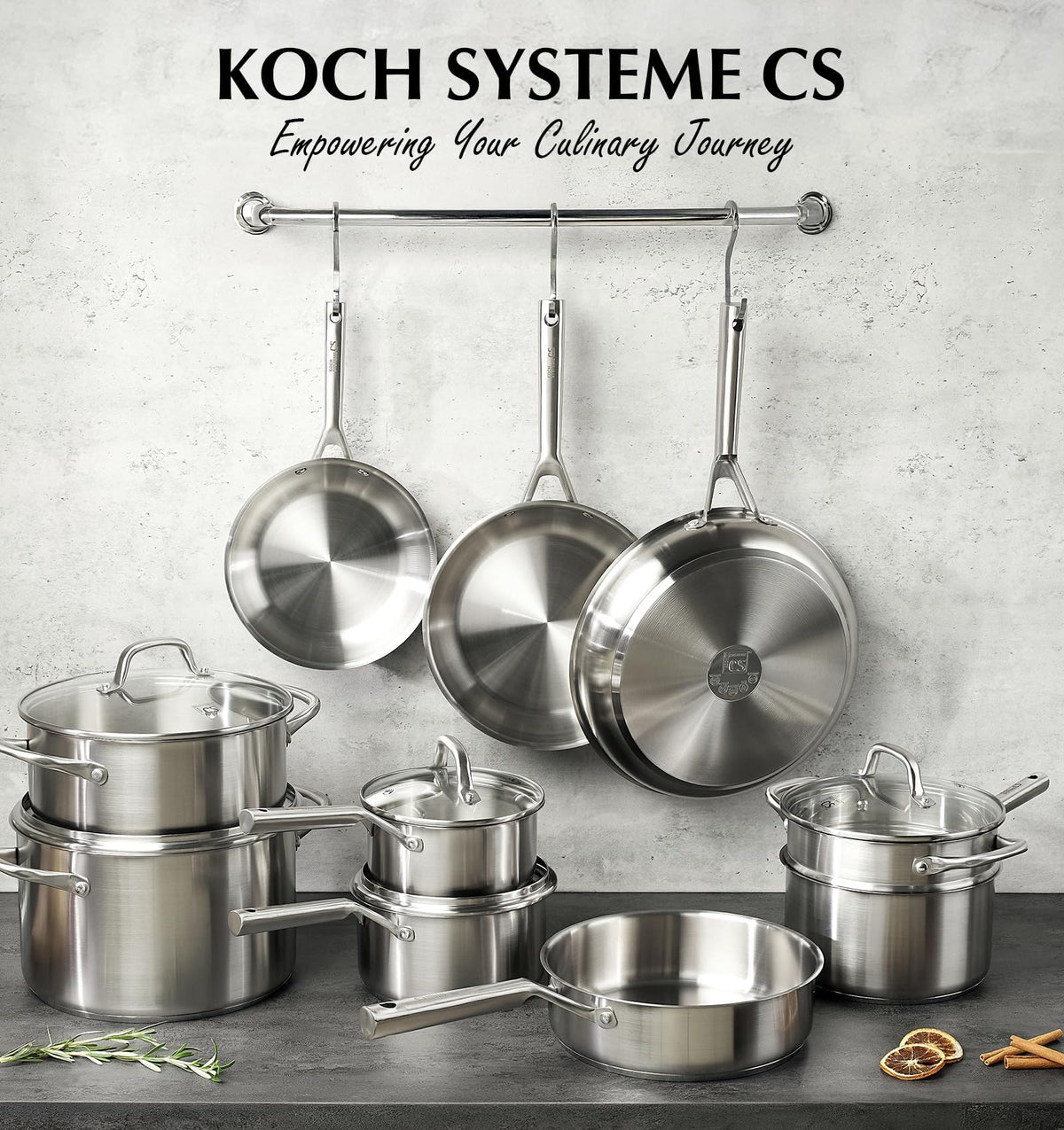 KOCH SYSTEME CS 5-layer base close-up demonstrates quick, even heating