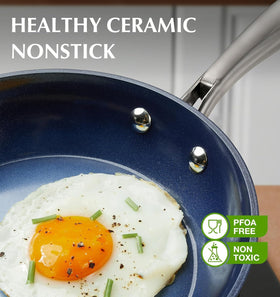 Ceramic nonstick coating enables easy food release with minimal oil