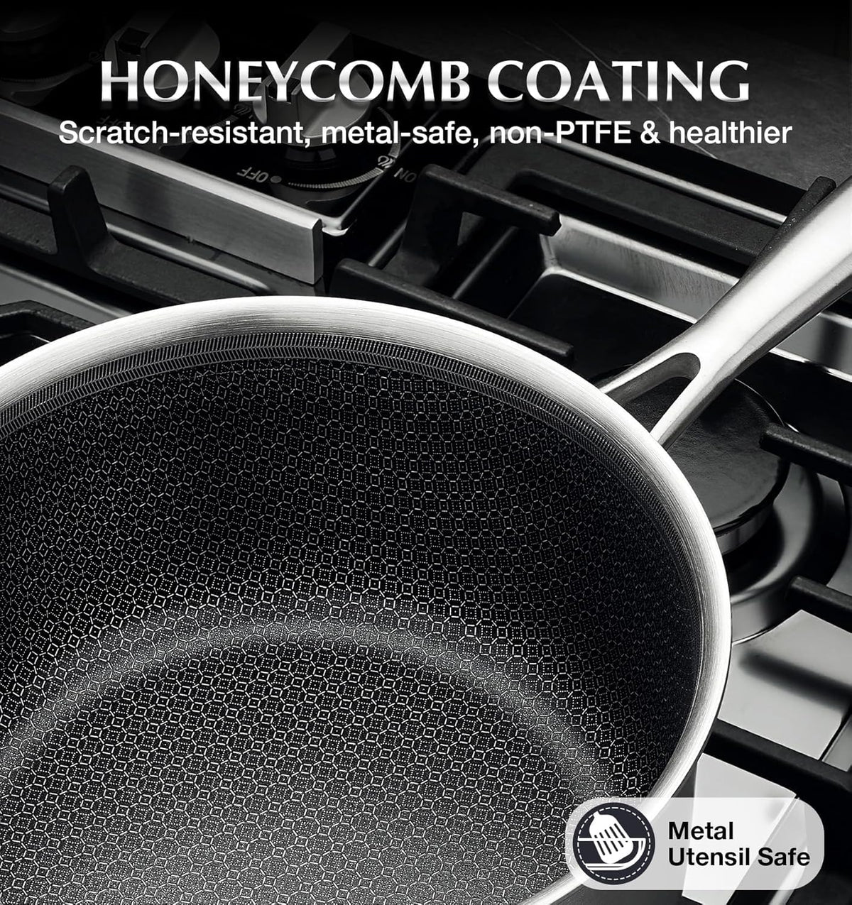 KOCH SYSTEME CS 3QT pan with triple-layer stainless steel for even heat