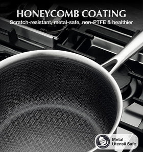 KOCH SYSTEME CS 3QT pan with triple-layer stainless steel for even heat
