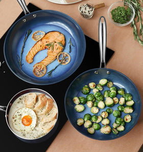 Oven-safe and dishwasher-safe pan for easy cleanup