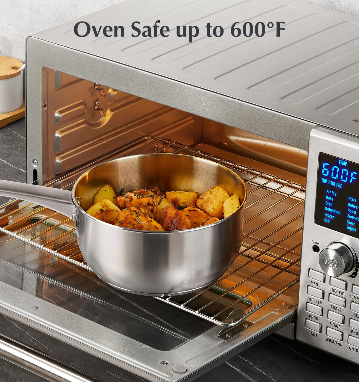 KOCH SYSTEME CS saucepan induction-ready symbol confirms compatibility.