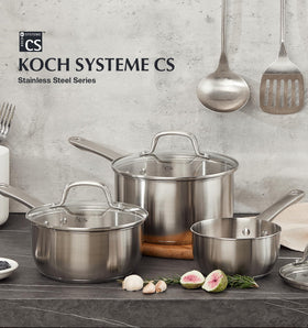 KOCH SYSTEME CS saucepan is oven-safe up to 600°F for convenient finishing.