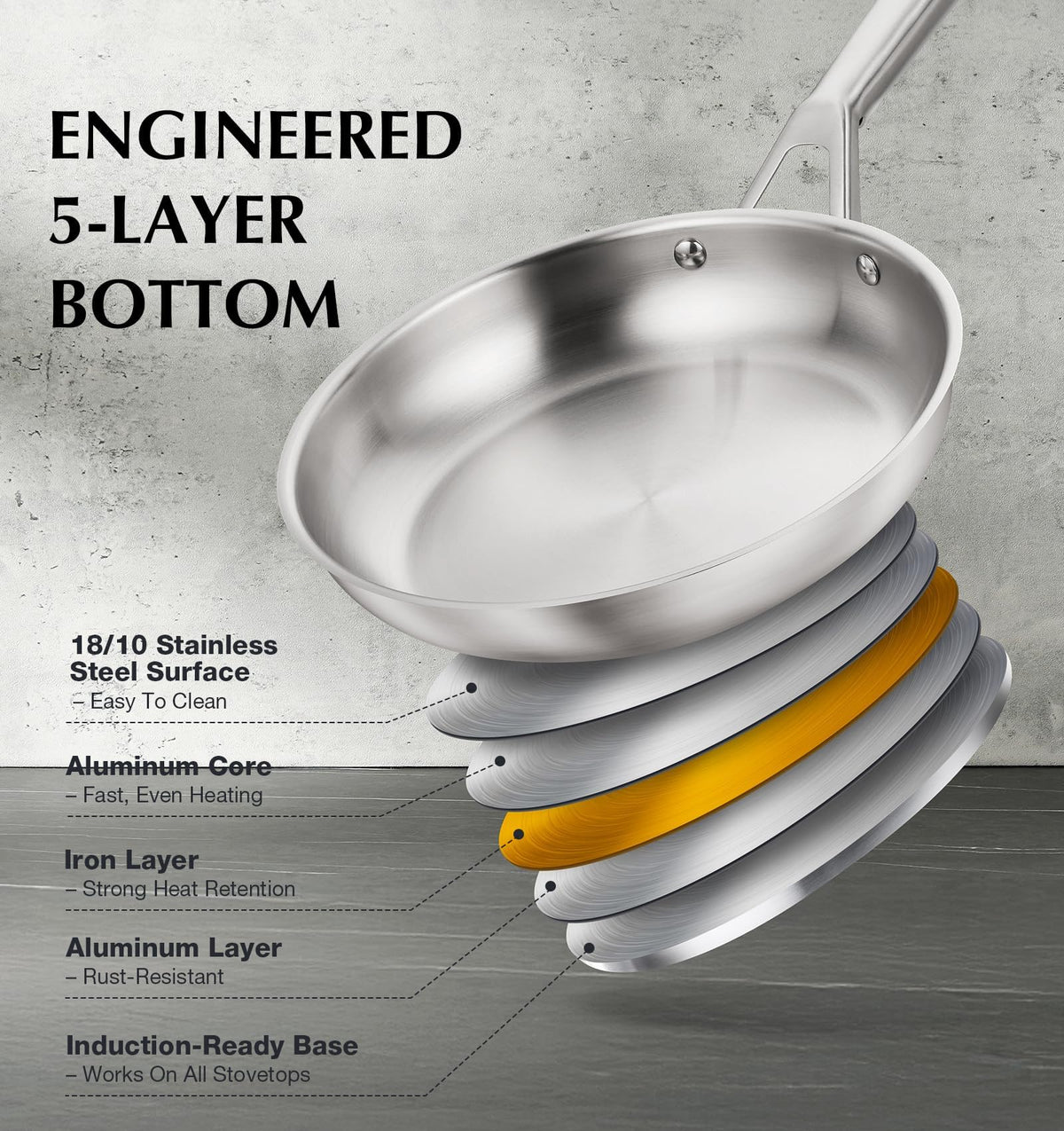 KOCH SYSTEME CS 8QT stockpot with lid ready for soups and stews