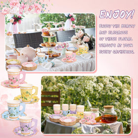Kochorie baby shower tea party setup with delicate floral theme
