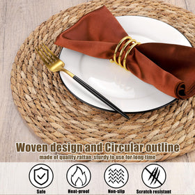 Kochorie boho rattan placemats bring coastal style and practical surface protection.