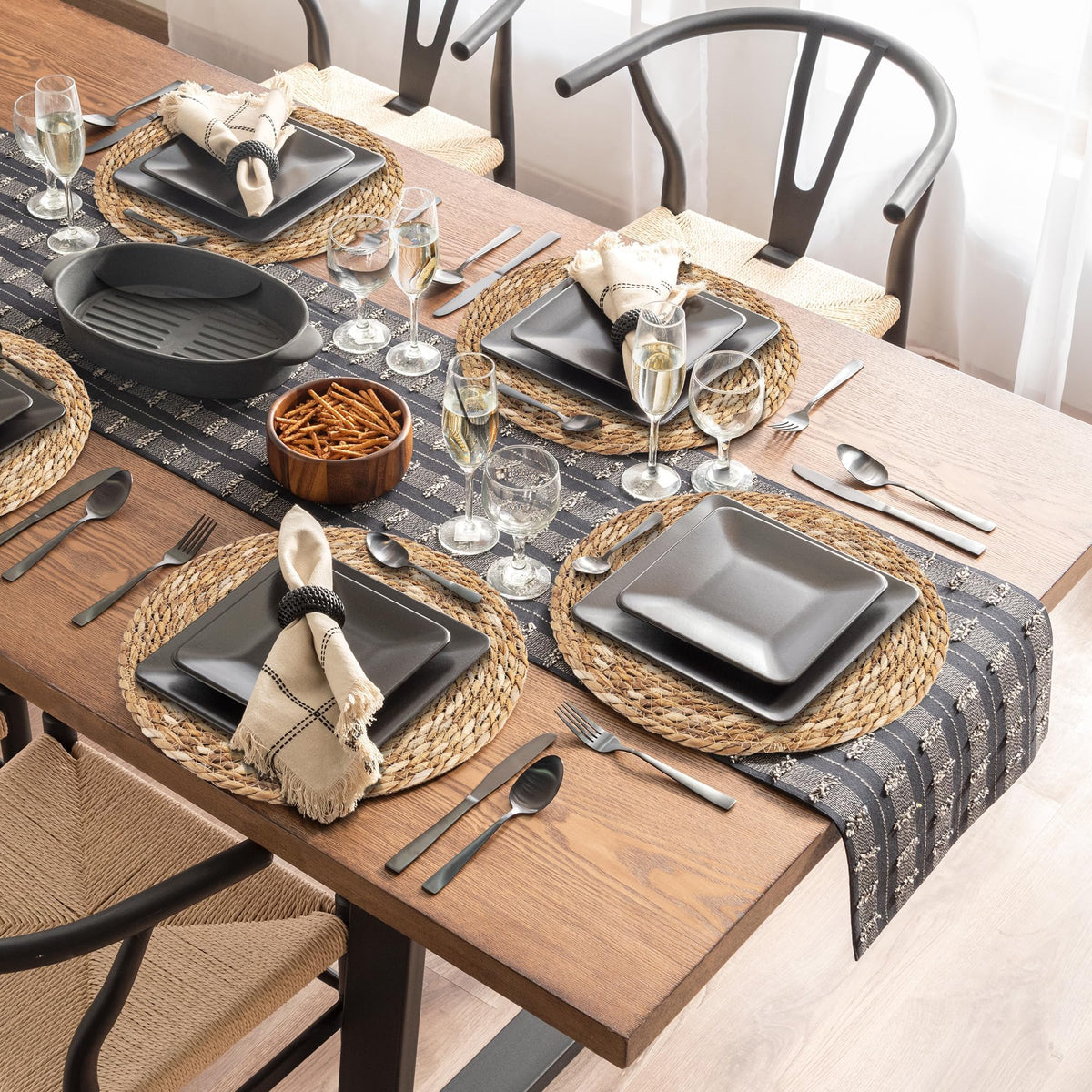Kochorie placemats decorate dining area and can be used as wall decor when not in use.