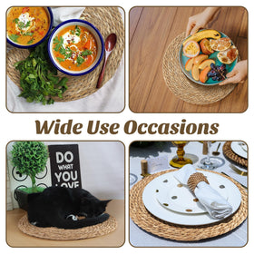Kochorie easy clean round placemats simplify maintenance after meals.
