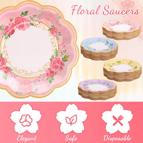 Kochorie multicolor floral cups add vibrant color to the table