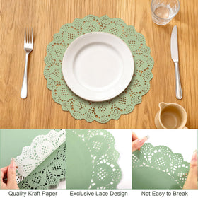 Kochorie round doilies with oil-resistant layer protect surfaces