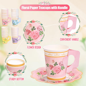 Kochorie six-inch saucers pair with cups for a coordinated, spill-conscious setup