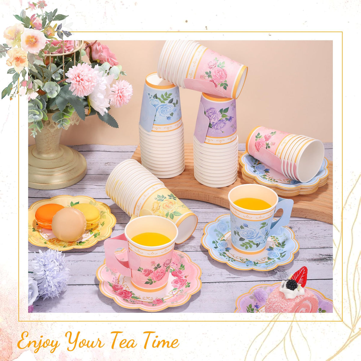 Kochorie wedding and garden party table setup showcasing floral theme