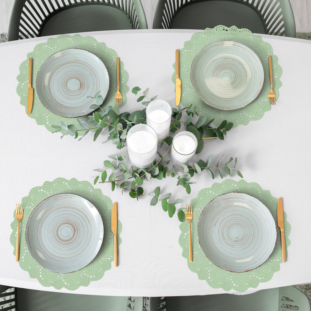 Kochorie wedding and party doilies enhance place settings
