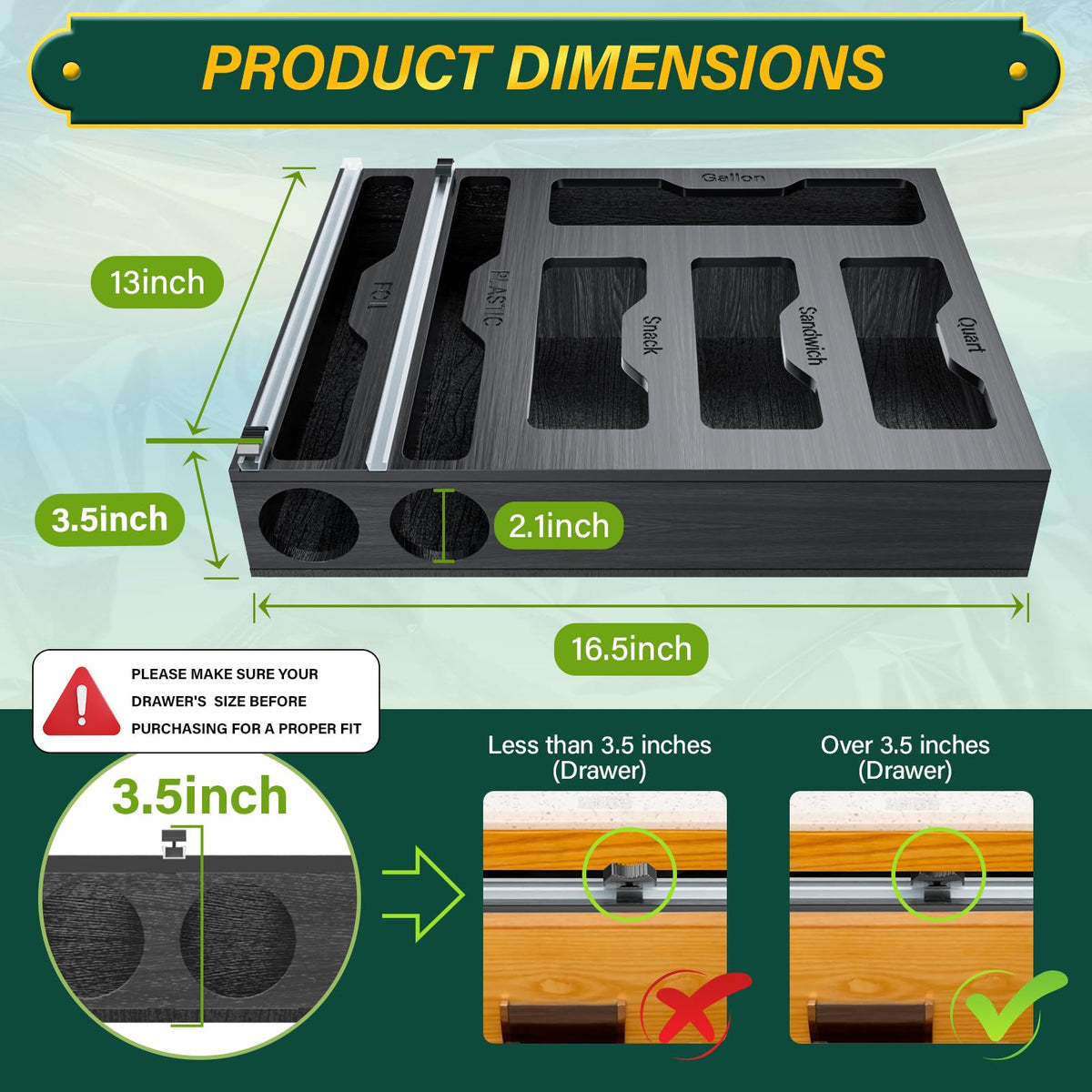 KOCWELL bamboo storage box adds eco-friendly, durable kitchen organization.