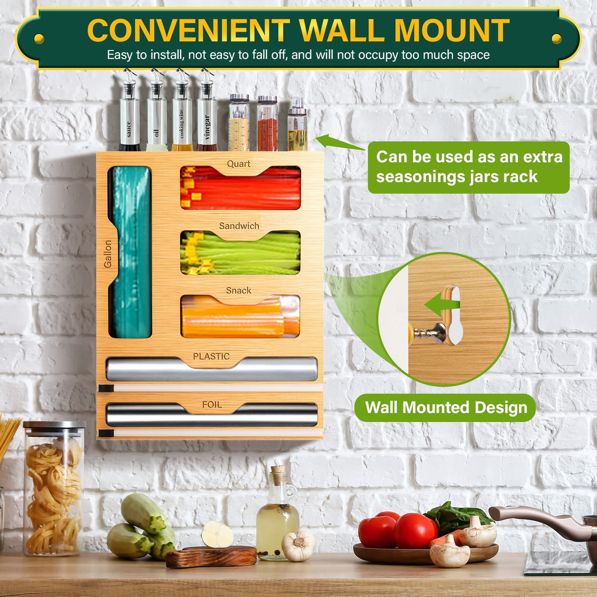 KOCWELL drawer or countertop kitchen organization setup in action.