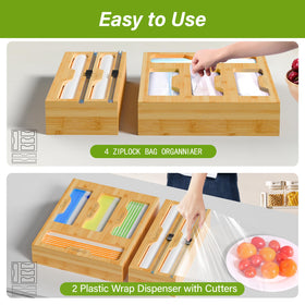 KOCWELL 6-in-1 storage solution keeps wraps and bags organized.
