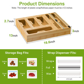 KOCWELL wrap dispenser with stainless steel blade delivers quick, clean cuts.
