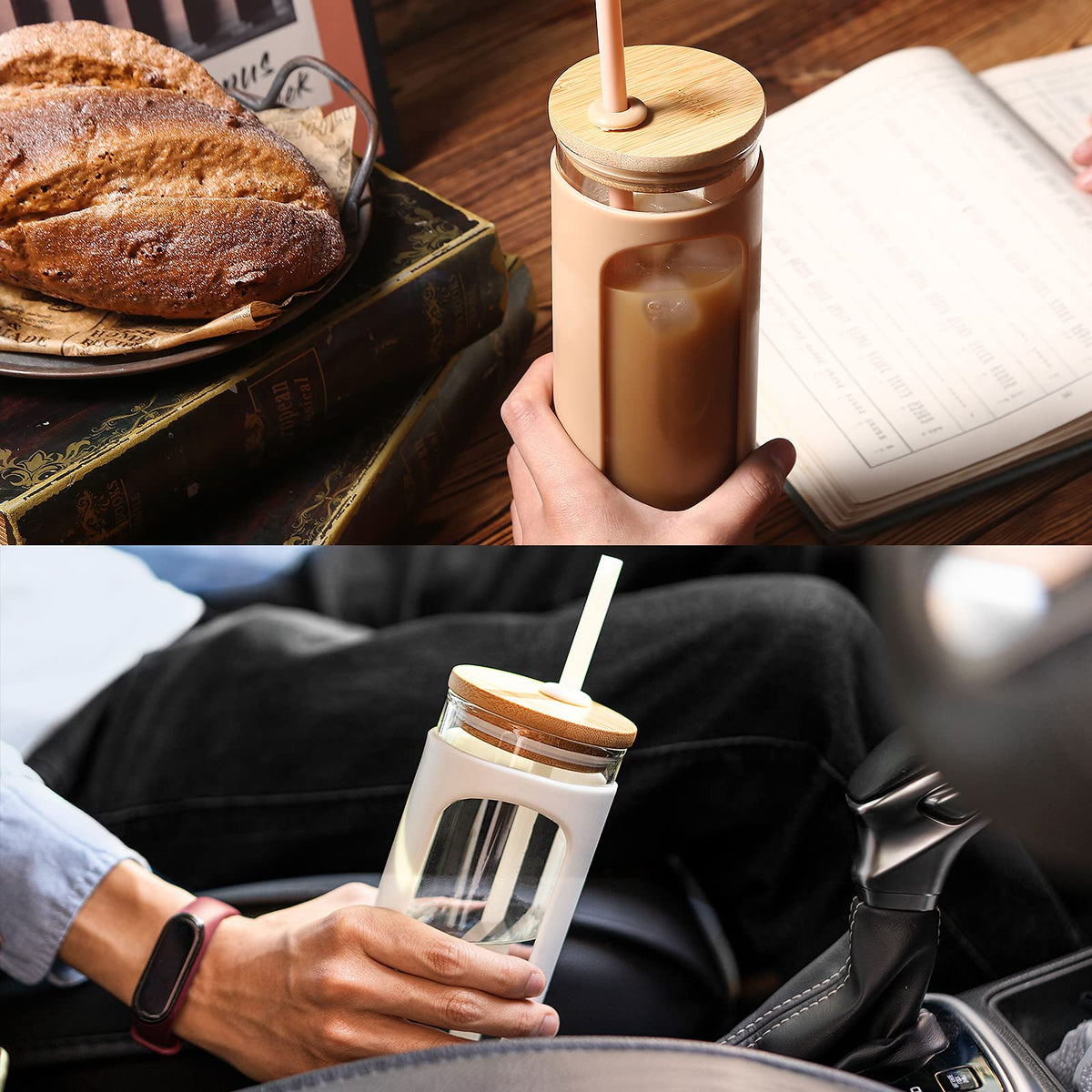 Kodrine straw and lid set for convenient on-the-go hydration