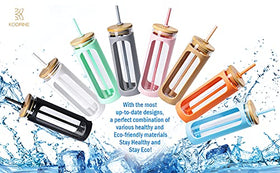 Kodrine wide-mouth glass tumbler for easy filling with coffee, fruit, or smoothies.