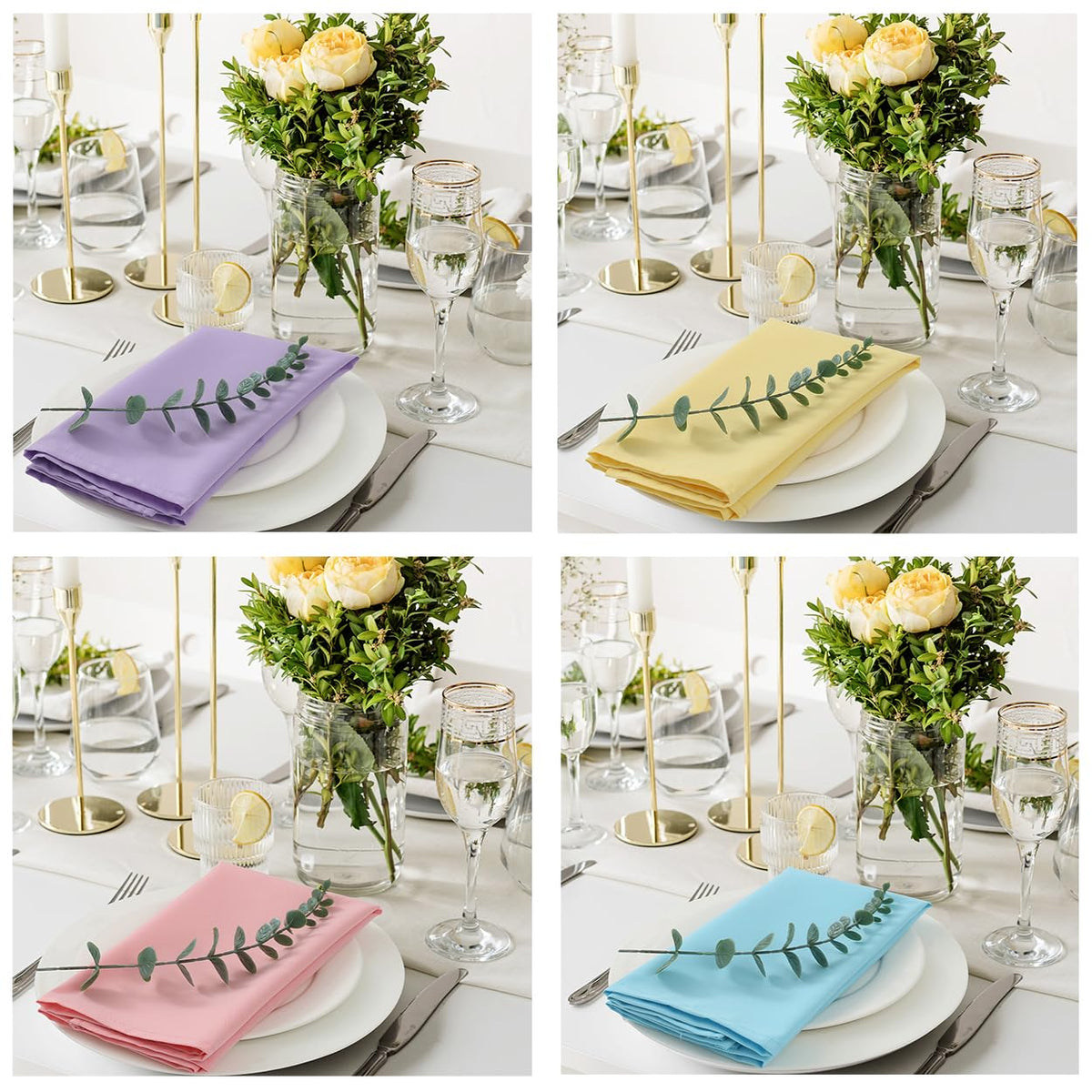 KOFFOTA 8-piece napkin set ideal for Easter celebrations and dining.