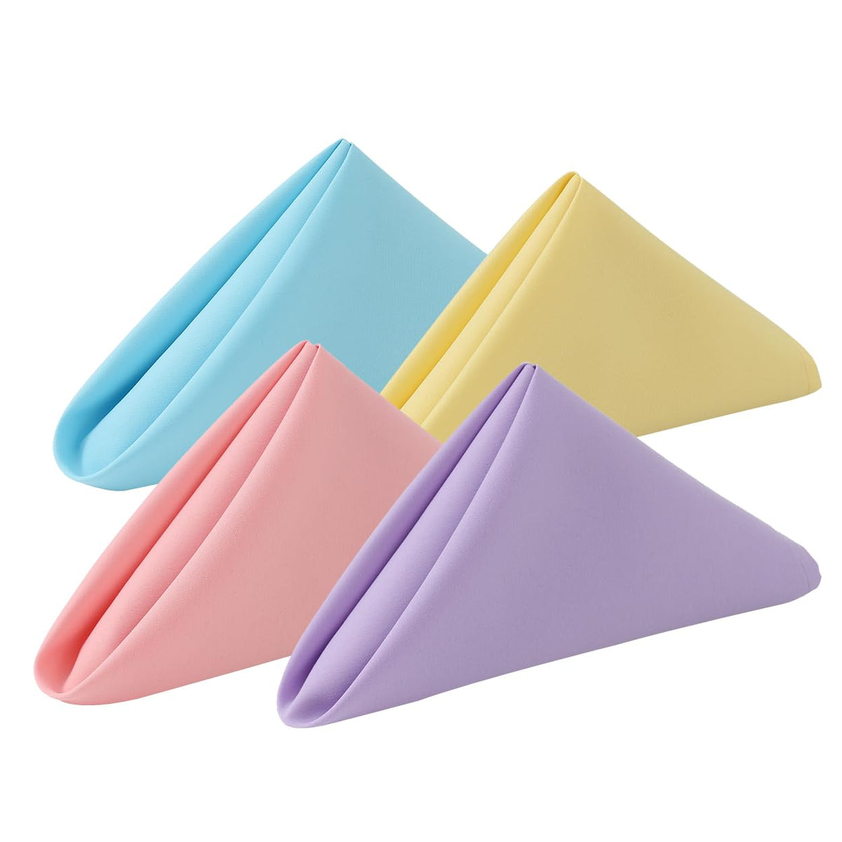 KOFFOTA cloth napkins in pastel colors for spring table settings.